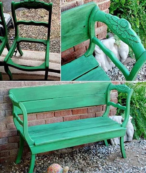 idee recup banc chaise jardin