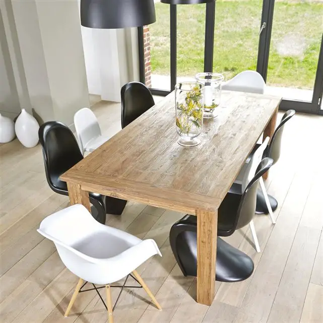 table rectangulaire bois actuelle