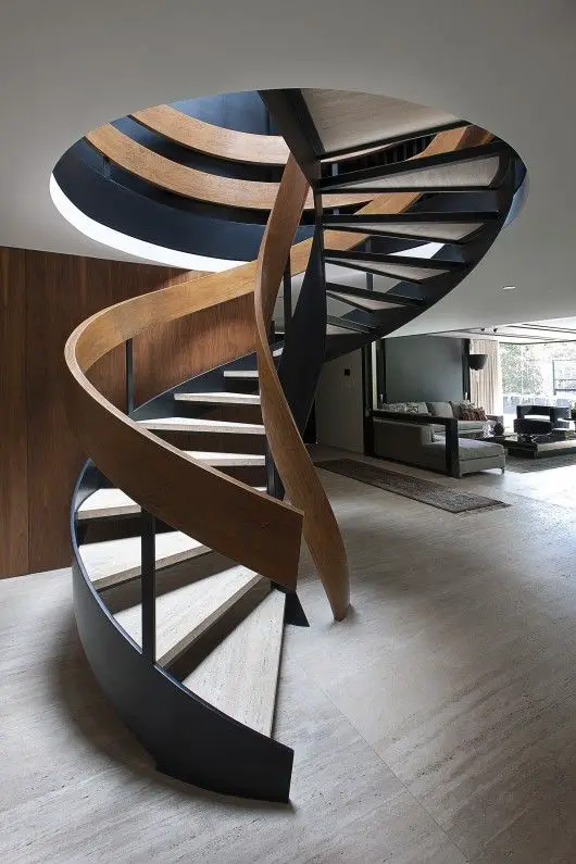 escalier design tournant