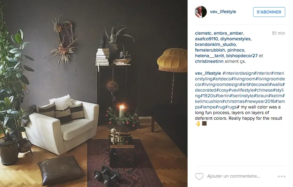 instagram idee deco salon cosy hiver