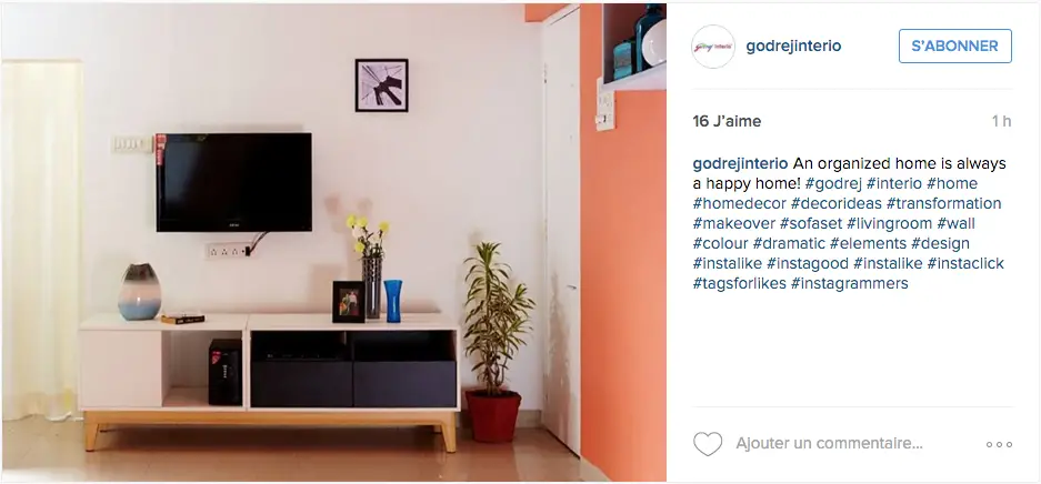 instagram idee deco salon meuble tv