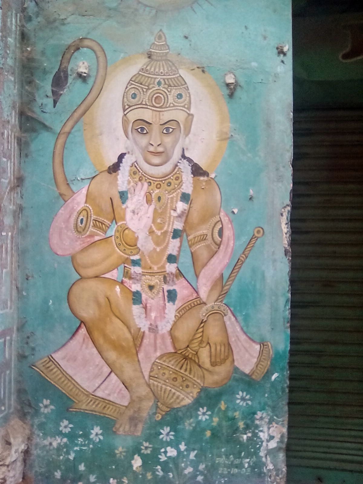 varanasi street art religieux hindouisme hanuman
