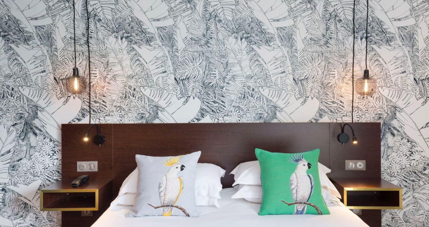 hotel birdy papier peint exotique tendance