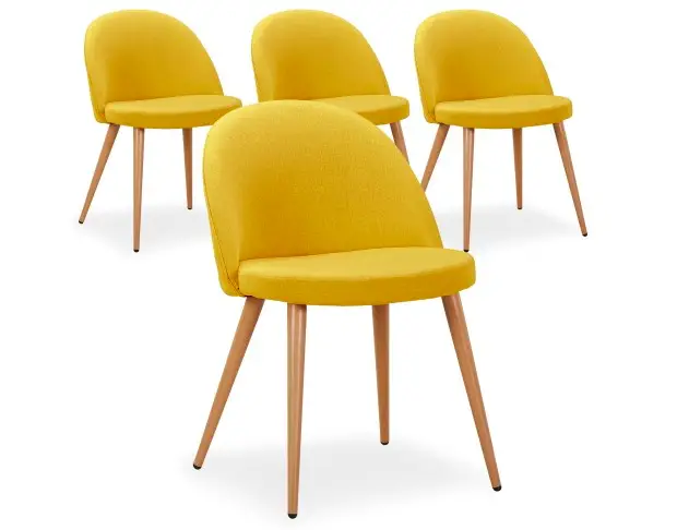 lot chaises deco scandinave jaune
