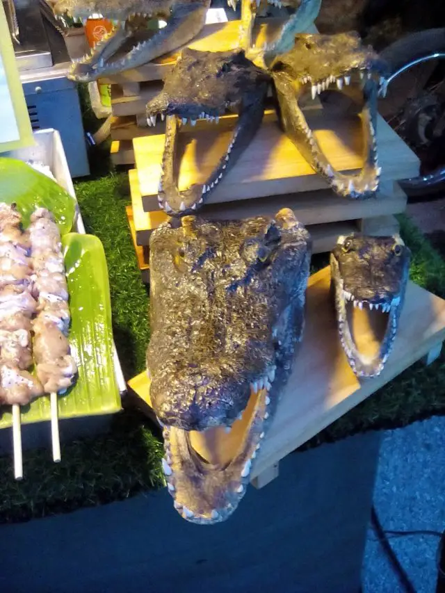 brochette de crocodile nourriture thailandaise