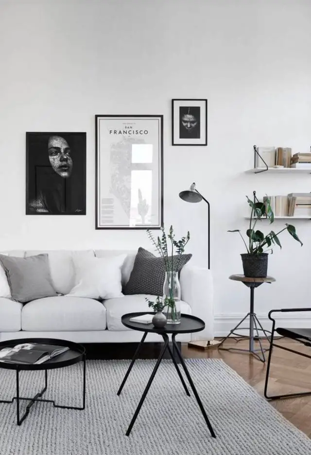 conseil deco minimalisme salon blanc