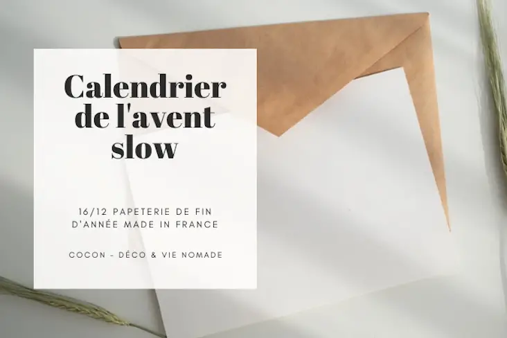calendrier avent slow papeterie made in france
