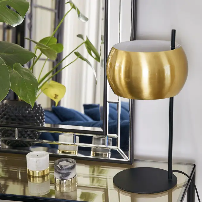 luminaire dore lampe a poser or chic