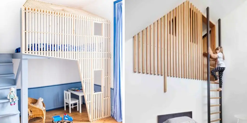 claustra chambre enfant cabane mezzanine