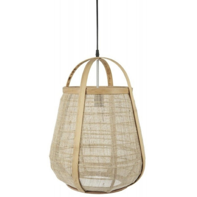 suspension style nature jute et bambou