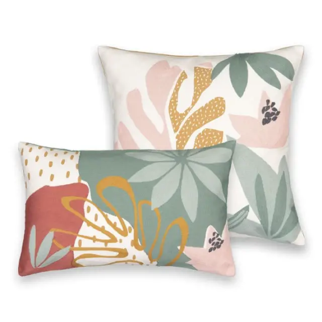 ambiance déco nature coussin tendance couleur douce