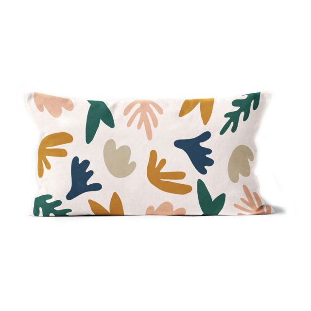 ambiance déco nature coussin imprimé tendance