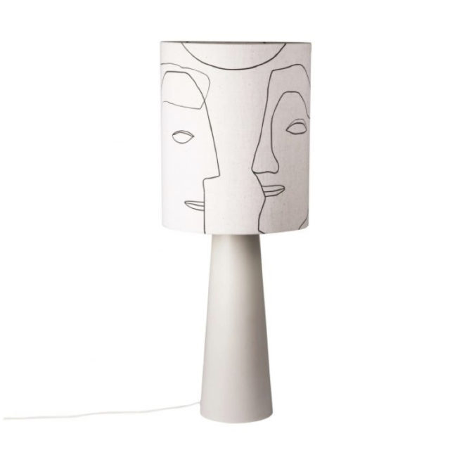 style nature lampe abat-jour visage