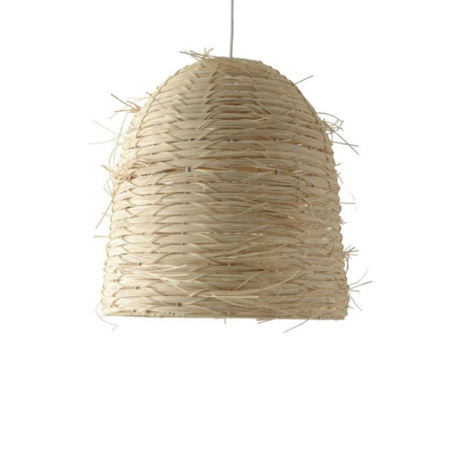 suspension style nature cloche rotin