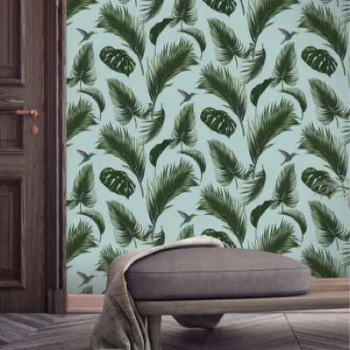 papier peint tendance feuille tropicale made in france