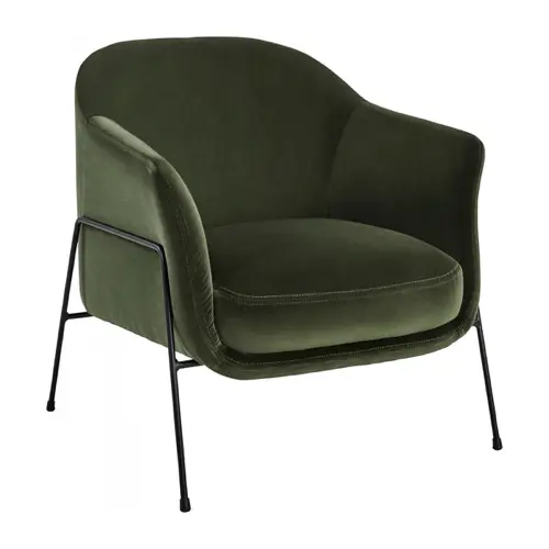 fauteuil velours vert