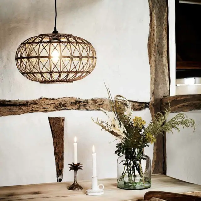 suspension style nature luminaire naturel