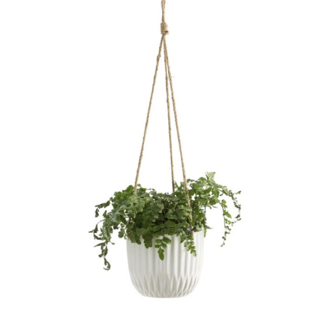 intérieur style nature cache-pot suspendu blanc