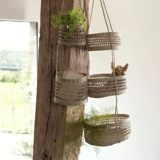 intérieur style nature cache-pot suspendu herbier