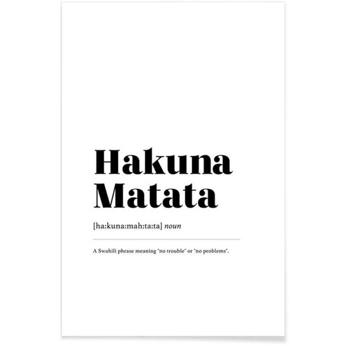 affiche deco cadeau à offrir hakuna matata