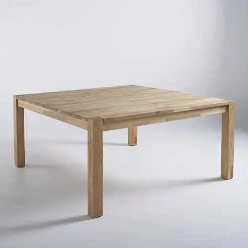 slow deco salle a manger table carrée bois moderne