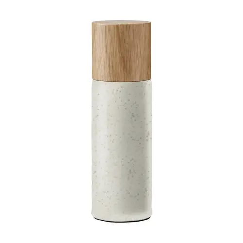 accessoire en bois decoration cuisine blanche moulin à sel