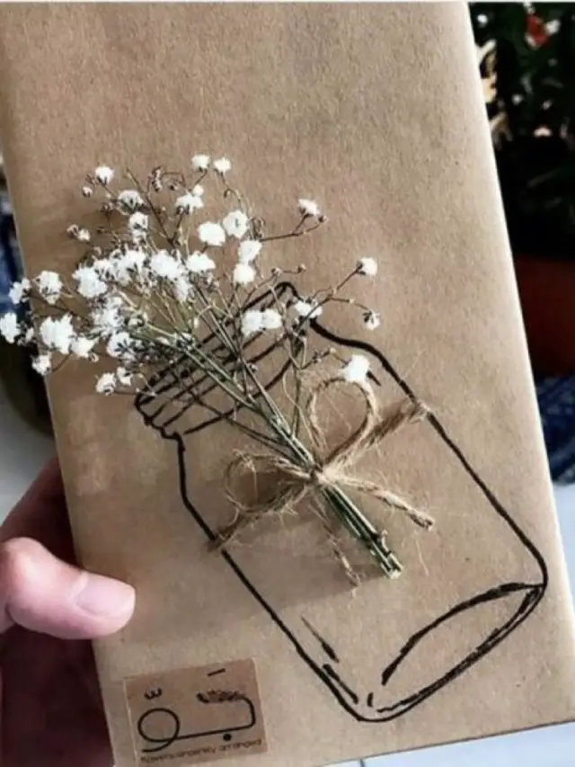 exemple papier cadeau recyclé dessin papier craft