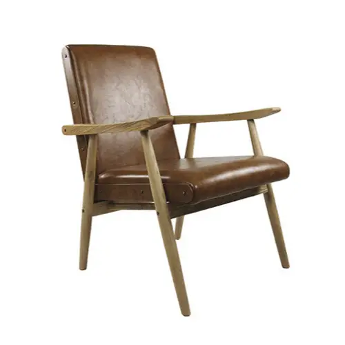 ou trouver fauteuil annee 50 cuir naturel 