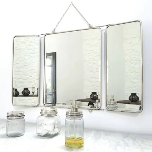 ou trouver deco salle de bain classique chic miroir barbier 3 parties