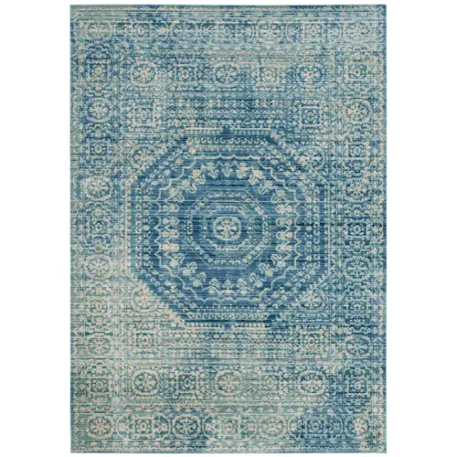 amenagement espace meditation pas cher tapis persan bleu