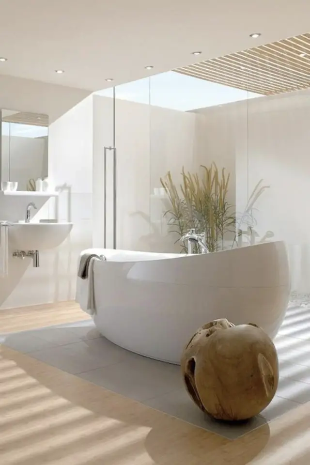 renovation salle de bain lumiere naturelle puit de lumière moderne