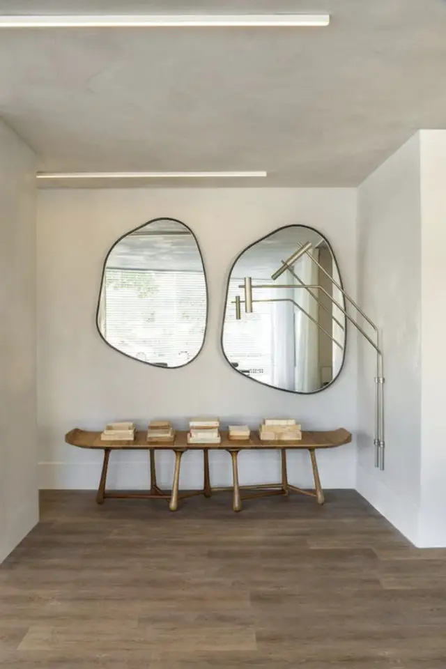 miroir effet diffusion lumiere ambiance slow décoration couloir entrée petite pièce