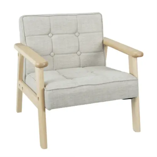 ou acheter fauteuil moins de 100euros style slow structure bois coussin gris beige