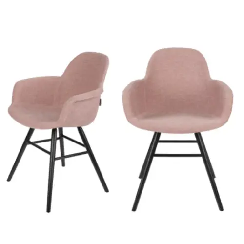 ou trouver deco rose salle a manger fauteuil design rétro moderne