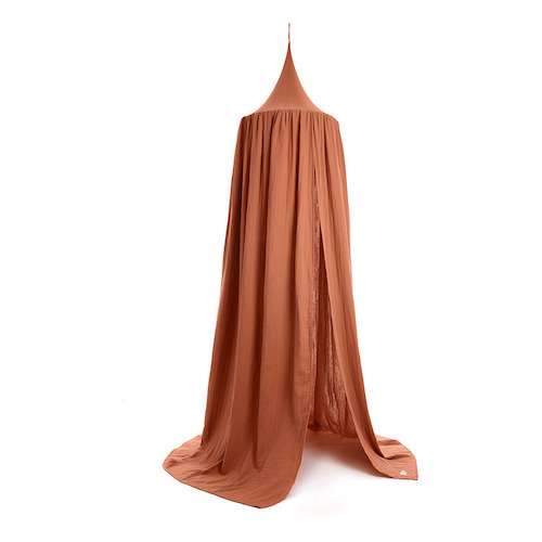 deco enfant couleur terracotta ciel de lit moderne tendance