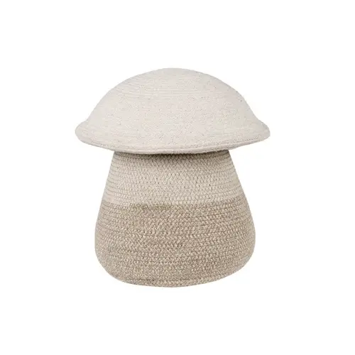 petit rangement enfant couleur corbeille en osier forme champignon ludique