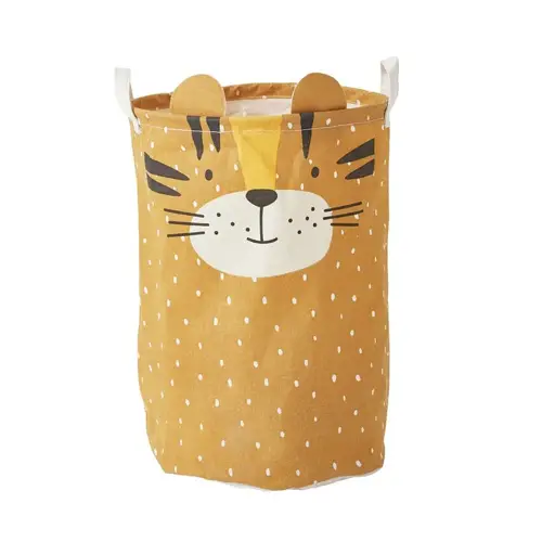 petit rangement enfant couleur 4 panier jouets jaune moutarde lion tigre