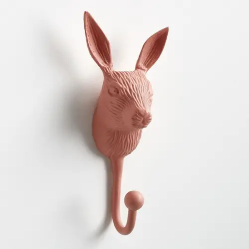 porte manteau patere enfant couleur forme lapin rose decoration murale chambre