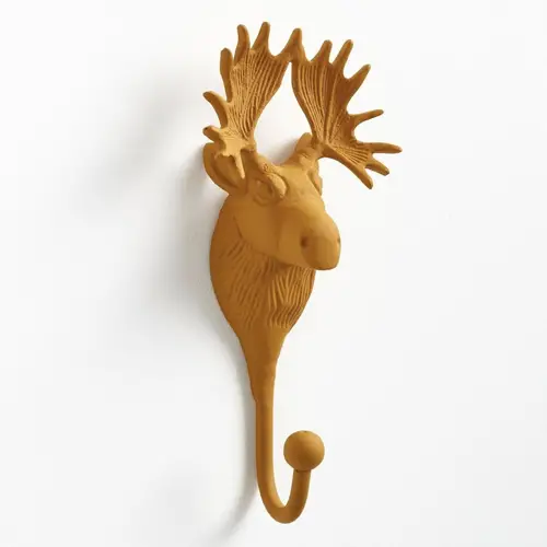 porte manteau patere enfant couleur jaune moutarde ocre decoration murale animaux