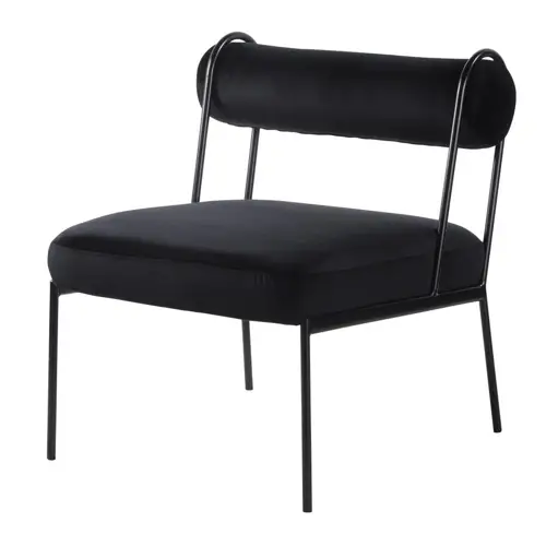 accessoire decoration masculine chambre fauteuil en velours noir élégant simple sobre homme