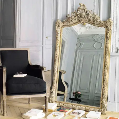 ou trouver miroir chambre tendance grand format doré or classique chic