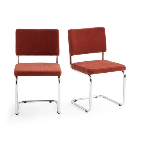 accessoire deco cuisine eclectique chaise vintage métal chromé et rouge