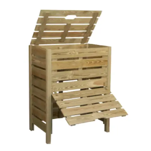 jardin amenagement ecologique durable exemple composteur simple en bois