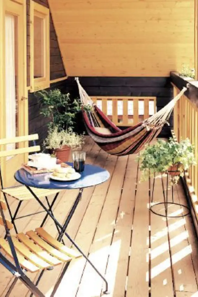 jardin tendance printemps ete amenagement repos confort sieste hamac balcon petite terrasse