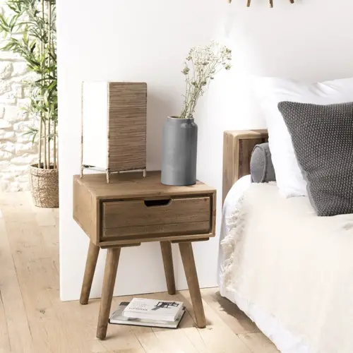 meuble en bois deco elegante intemporelle table de chevet pas cher