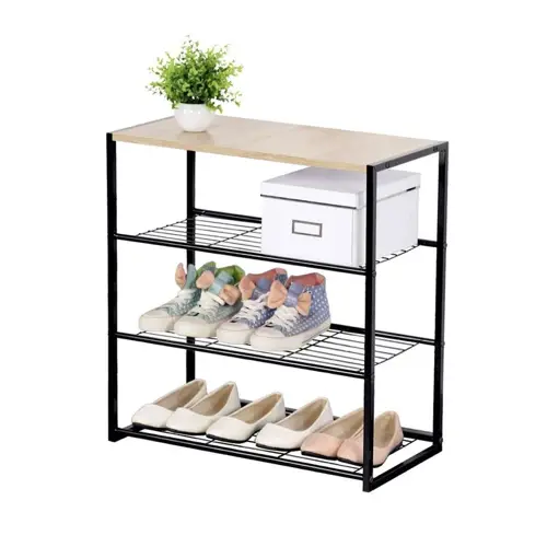 meuble entree minimaliste exemple rangement étagères chaussures