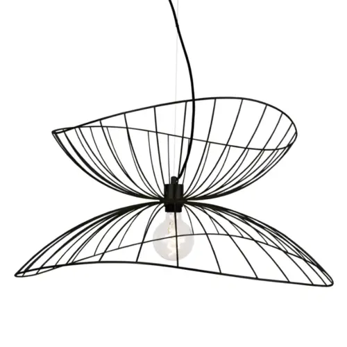 cuisine minimaliste accessoire design suspension luminaire filaire noir