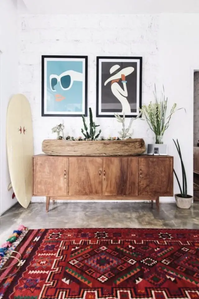 deco interieure planche surf enfilade mid century modern