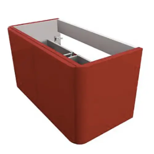 meuble couleur petite salle de bain meuble vasque rouge