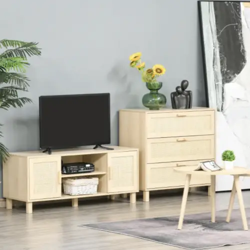 meuble en cannage maisons du monde mobilier télé